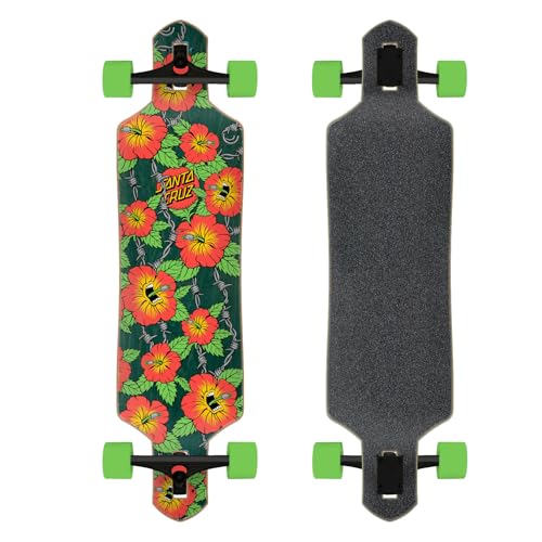 Santa Cruz Screaming Hibiscus 9.0in x 36in Drop Thru Skateboard Cruzer