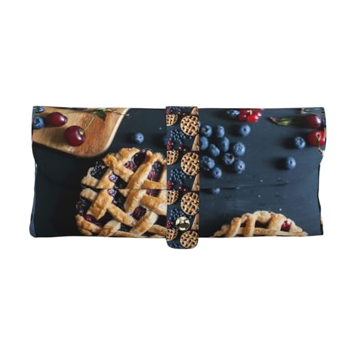 Poadnly Tarta de frutos rojos,Estuche portátil para gafas, bolsa blanda para gafas, funda protectora antirrayas