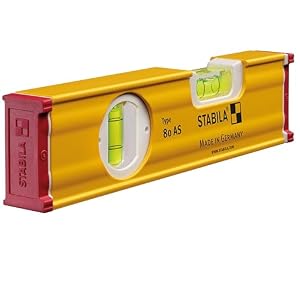 Stabila – STABILA Wasserwaage Type 80 AS, 20 cm, verstärktes Alu-Profi