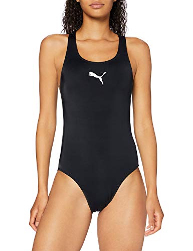 PUMA Women's Damen Badeanzug Racerback, Schwarz, S, 907681