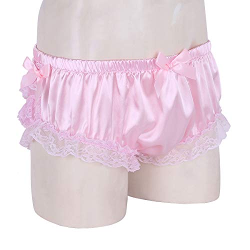 Men's Satin Bloomers Underwear Sissy Panties Lingerie Bikini Briefs Underwear4