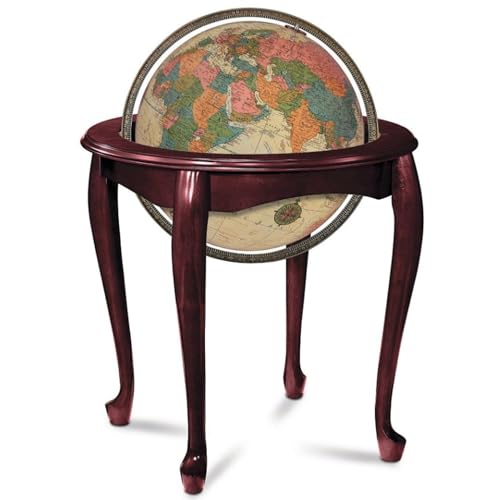 Replogle Globes Illuminated Queen Anne Globe, Large, Off- White