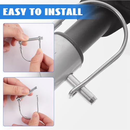 10 Stück Rohrklappsplinte,M6 x 45 mm Klappsplint,D-form Karbonstahl Sicherungsbolzen,Sicherungssplint,Klappsplinte 6mm,Sicherungsstift mit Rastverschluss,Sicherungsbolzen,Steckbolzen für Anhänger