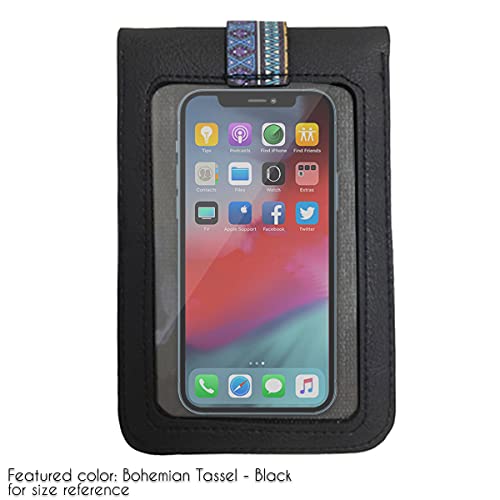 Small Travel Purse Pouch Bag - Crossbody Strap Wallet Smartphone Touchscreen Case Ball Sports Game, Animal, American Flag3