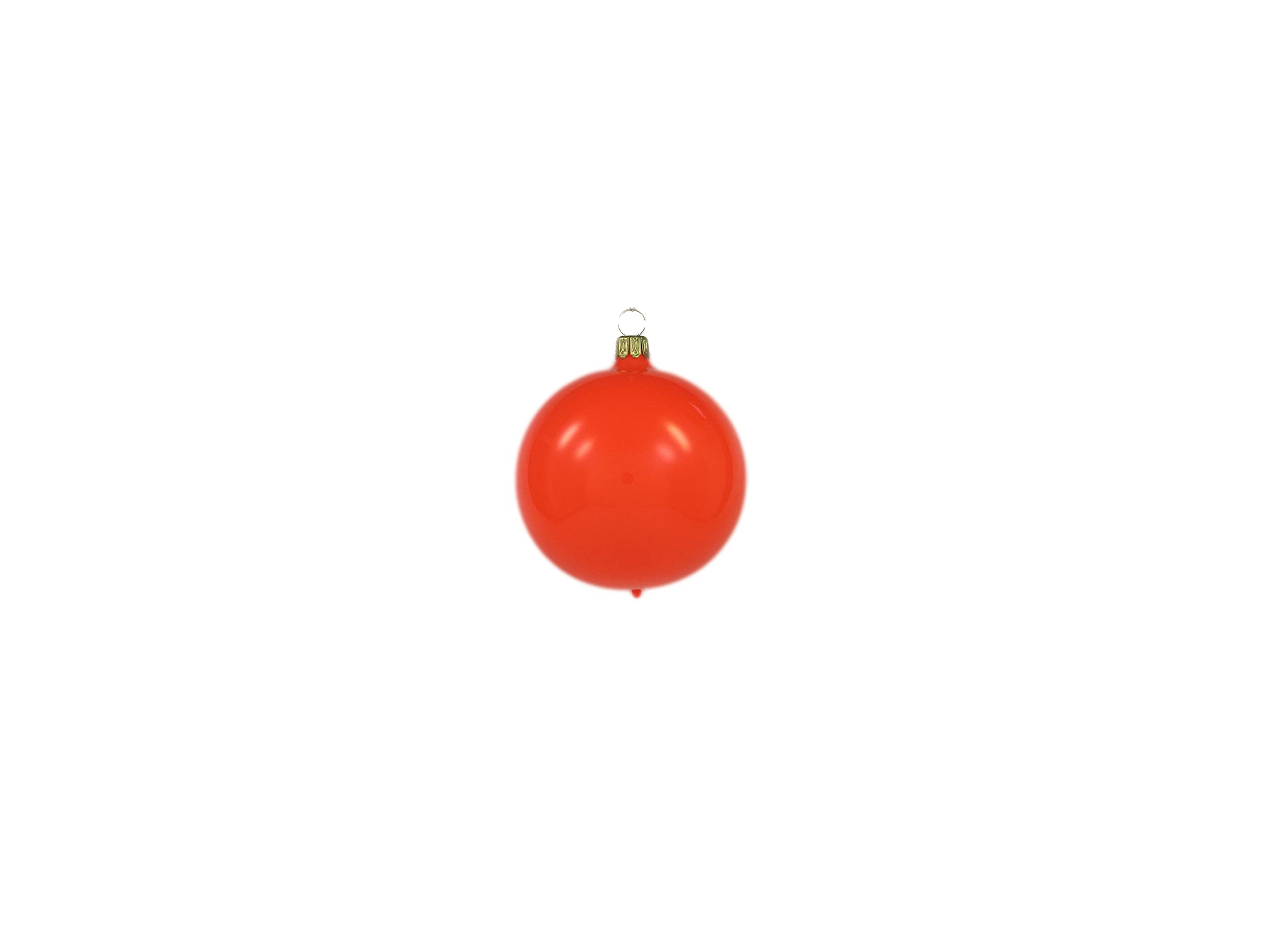 Lichte Thüringer Christbaumschmuck Exclusiv NEON Glaskugeln bunt 8cm Handarbeit Germany 12er Set, Pink Orange Gelb