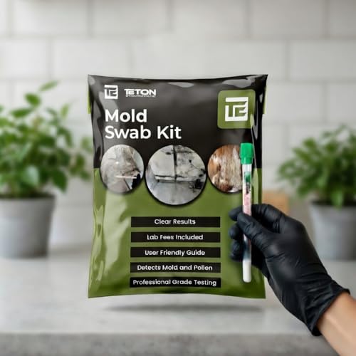 Teton Environmental, Inc. Mold Test Kit – Lab Fees Included, Detects 20+ Mold Types & Pollen, Easy-to-Use Guide, Professional-Grade Testing (1 Pack)