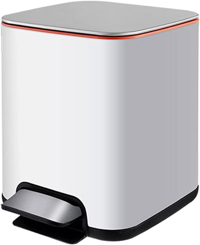 ゴミ箱 キッチンペダルゴミ箱蓋付き、ステンレススチール製ゴミ缶浴室ベッドルーム用ゴミ箱ゴミ箱 ごみ箱(C,8L)