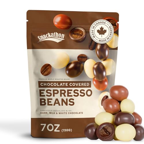 Snackathon Chocolate Espresso Beans Trio 7oz Resealable Bag