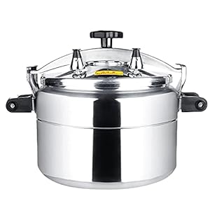 Commercial Pressure Cooker,Stainless Steel Large Capacity Explosion-Proof High Pressure Cooking Pot Suitable for Restaurant Hotel Cooker,Silver-22L