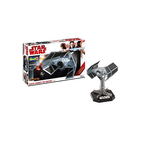 Revell 06881 Disney Star Wars Darth Vader's TIE Fighter originalgetreuer Modellbausatz für Experten, Mehrfarbig, 1:72…