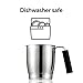 Eurolux Pro XL EL-4000 Electric Induction Milk Frother and Heater, Froths Up To 250 ml., Heats Up To 425 ml., Stainless Steel, Dishwasher Safe, with German Engineering