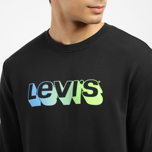 Image of Levi's Men's Cotton Regular Fit Logo Crew Neck Sweatshirt