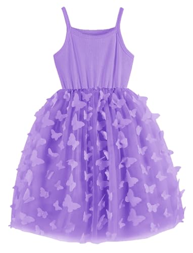 Image of GSVIBK Baby Girls Tutu Dress Sleeveless Toddler Cotton Tulle Skirt Princess Party Prom Dresses