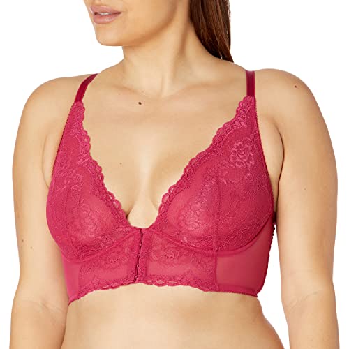 Gossard Women's Superboost Lace Deep V Bralet Plunge Bra, Opaque, Pink (Vivacious), 32D