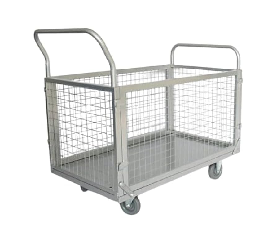 カゴ台車 ロールボックスパレット カゴ車 耐荷重500kg 業務用 2431,2 新品】カゴ台車 白 ロールボックスパレット 折りたたみ 耐荷重