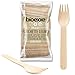 Bioexxe® 200 pz Forchette usa e getta, Posate usa e getta in Legno Biodegradabili, No plastica, Compostabili