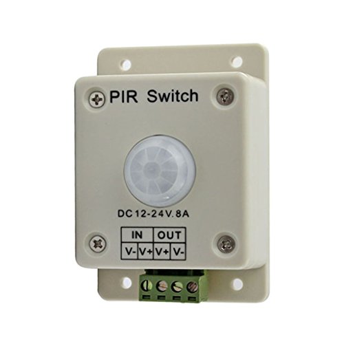 Tuscom DC 12V-24V 8A Automatic Infrared PIR Motion Sensor Switch for Lighting Light New