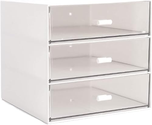 Wnicek 小物入れ 卓上収納ケース 組み合わせ自由 引き出し 収納 レターケース おしゃれ収納ボックス A5 化粧品 文房具 デスク収納 書類ケース (3引出し)