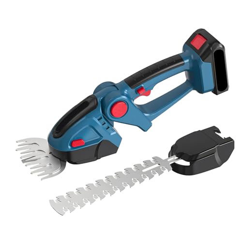 Akku Heckenschere für Makita 18V Akkus,2-in-1 Akku-Grasschere und Strauchschere mit 2x2,0 Ah...
