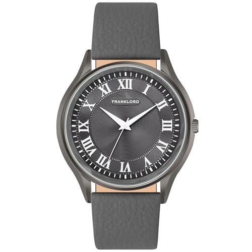 Image of Franklord Super Star Roman Series Analog Watch for Men | Croco Pattern Band Soft Silicone Sport Wristband |Grey Dail Round Shape | Wrist Watch for Mens