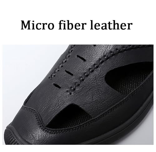 Men's Soft PU Leather Sandals Beach Shoes Outdoor Casual Shoes Hollow Sneakers2