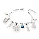 D.CORAZÓN ARTESANÍA HECHO A MANO Pulsera para profesora, con el nombre personalizado y abalorio colgando. Regalos para profesores. ((Nombre) tus niños te quieren)