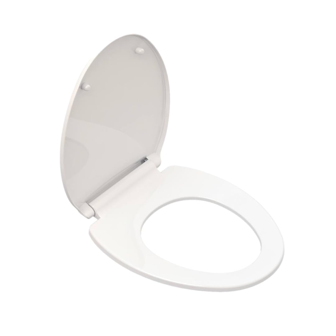 Parryware Solid Plus Regular Toilet Seat Cover with Hinges | Eco-friendly Material with Superior Finish | Round Shape & White in Colour | Seat Covers for Western Commode | Bathroom Fixtures (E83061C)-image-39