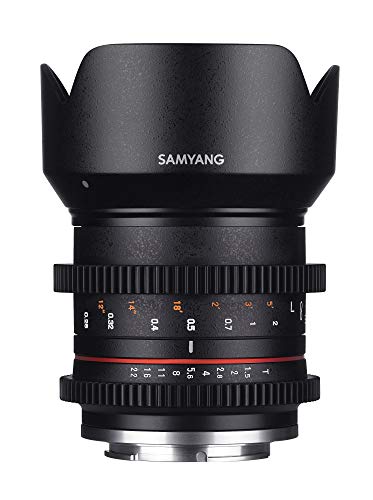 Samyang V-CSC Mirrorless - Objetivo para videocámara para Sony E (21mm T1.5 ED AS UMC CS), Negro
