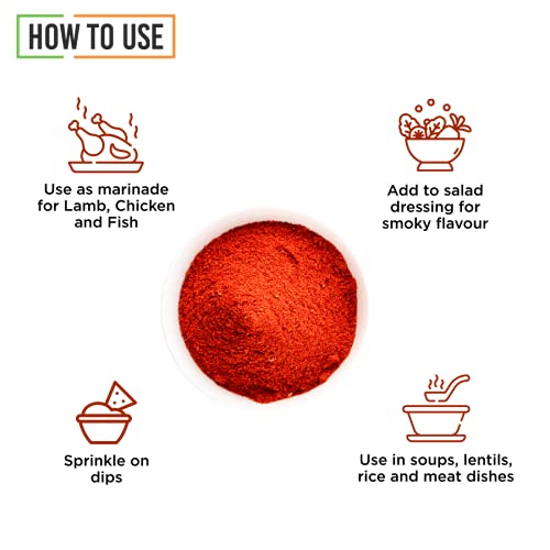 Image of Chef Urbano Smoked Paprika Sweet 250g | Produce of Spain | Pimentos | Smoky Flavour | No Artificial Colours | No Preservatives | Vegetarian | 100% Pure & Natural (Pack of 2)