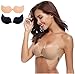 LAVEH Sticky Bra, 2 Pack Atmungsaktive Trägerlose BH Kleber Push Up Unsichtbare Rückenfrei BHs für Frauen, Körbchen D