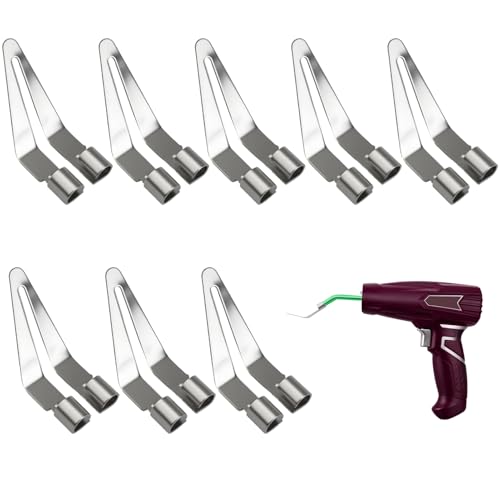 8-Pack Stainless Steel Plastic Smoothing Tip for Heat Guns, Bumper Repair Welding，convenient and Compact, Suitable for Carrying - Ideal for Car Bumper Plastic Rod Repair, Kayaks,DIY Fixes​