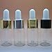 6 botellas de 10 ml, vacías, rellenables, de vidrio transparente, con cabeza...