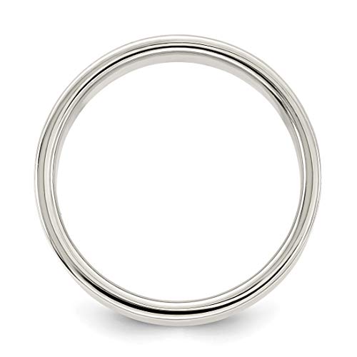 6mm Flat Sterling Silver Wedding Band Ring3