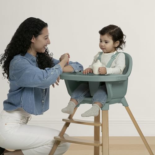 Image of Delta Children - babyGap Otto 3-in-1 High Chair - High Chair Converts to Toddler Dinning Chair and Booster Seat - Dishwasher Safe Meal Tray - FSC-Certified Wood, Sage Green