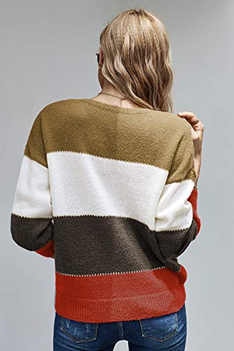 Image of ANCAPELION Women's Casual Sweater Pullover Winter Basic Sweatshirt Long Sleeve Cozy Knitted Jumper Tops Loose Fit