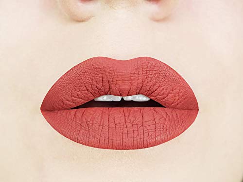 AromiMatte Liquid Lipstick | Burnt Orange Lip Color for Women, Earthy, Nutmeg Ginger Shade, Long-Lasting, Vegan, Warm Undertones (Terra Cotta)