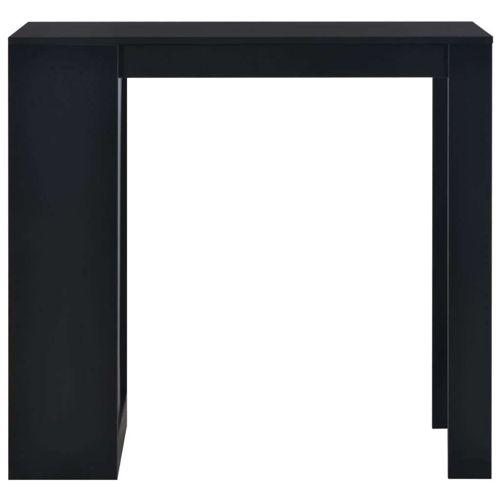 vidaXL Tavolo da Bar con 3 Ripiani da Colazione Moderno Elegante Robusto Bancone Tavolino Alto da Cucina 110x50x103 cm Nero in Truciolato