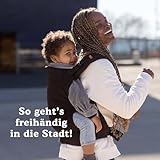 Beco Toddler Babytrage & Kindertrage (9-27 kg) - 100% Baumwoll Trage Kleinkind, Leicht & Atmungsaktiv, Hüftfreundlich mit 2 Tragepositionen: Bauchtrage & Rückentrage (Schwarz)