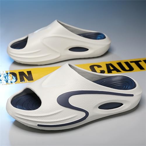 Cloud Slides for Men,Thick Sole Open Toe Mens Pillow Slides Outdoor&Indoor Lightweight House Slippers4