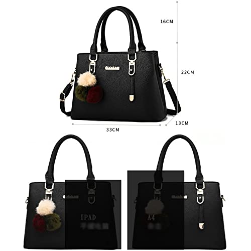 Downupdown Womens Handbags Vegan Leather Satchel Medium Tote Bag Purse Top Handle Handbag Shoulder Crossbody Bag Briefcase2