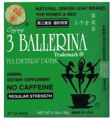 Diet Tea for Men and Women, Three Ballerina, 150 Count