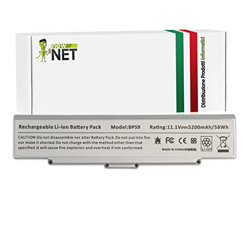 🔋 Le celle/pile Li-Ion New Net garantiscono una lunga durata del loro accumulatore ed alta resistenza. Compatibile con batterie originali equivalenti ★ P/N VGP-BPS9 VGP-BPS9/B VGP-BPS9A VGP-BPL9 VGP-BPS9/S VGP-BPS10 VGP-BPS9A/B VGP-BPS9B VGP-BPS9A/S VGP-BPL10