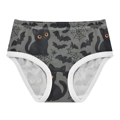 Joisal Girls Underwear Toddler 2t Cotton Cute Panties Girl Aesthetic Briefs Underpants Halloween Black Cats Gray