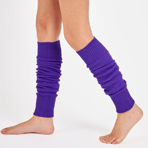 Image of Mysocks Leg Warmers Extra Soft Stylish Fancy Winter 80s Party Dance Neon Long Legwarmers for Women Girls Ladies