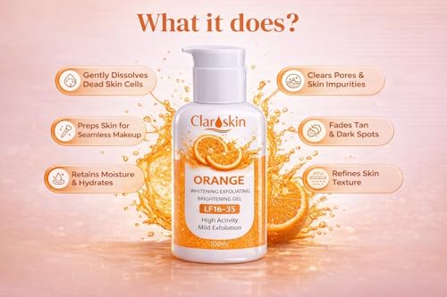 Image of Dr. Bora's Orange Enzyme Exfoliating Gel for Face & Body | Cleansing Moisturizing Facial Exfoliator | Dead Skin Remover | Brightening & Pore Cleansing for All Skin Types 100ml