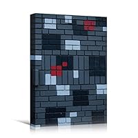 Canvas Wall Art Geometrical Patterns Abstract Colorful Geometric Hallway Minimalist Mixed Media Multicolor Patterns - 12x18 inches