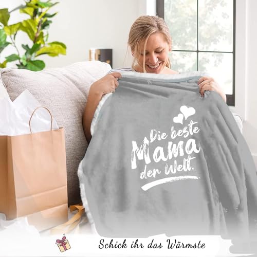 ACCZ Geschenke für Mama, Personalisierte Decke mit ärmeln Beste Mama Geschenk zum Weihnachten, Geburtstag, Witziges Geburtstagsgeschenk für Meine Beste Mutter von Tochter Sohn