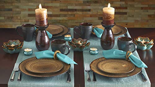 Pfaltzgraff-Cambria-16-Piece-Stoneware-Dinnerware-Set-Service-for-4-Dark-Brown Pfaltzgraff Cambria 16 Piece Stoneware Dinnerware Set Service for 4 Dark Brown