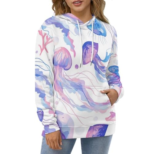 Pullover méduse violette confortable pour affronter la fraîcheur - 2