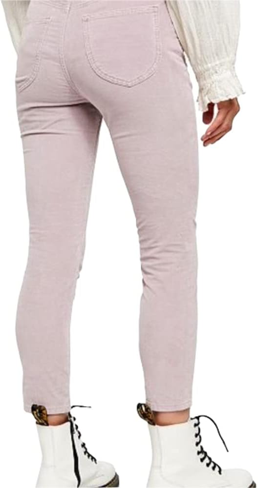 Free People Sunchaser Corduroy Skinny Pants Frosted Lilac Size 28